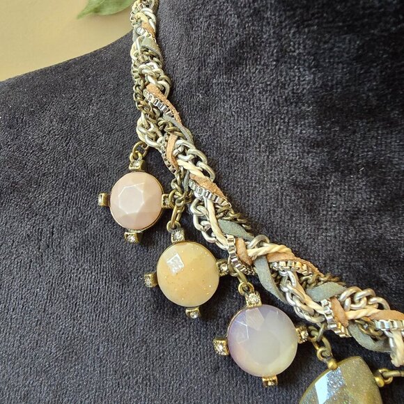 Womens Multicolor Crystal Faceted Beads Necklace Jewelry with Lobster Clasp - Picture 6 of 7